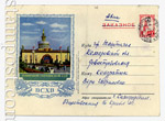 USSR Art Covers 1954 г. 49 P USSR 1954 13.10 All-Union Agricultural Exhibition.  Pavilion of the Ukrainian SSR . Paper 0-1. Registered mail cover. Used. 